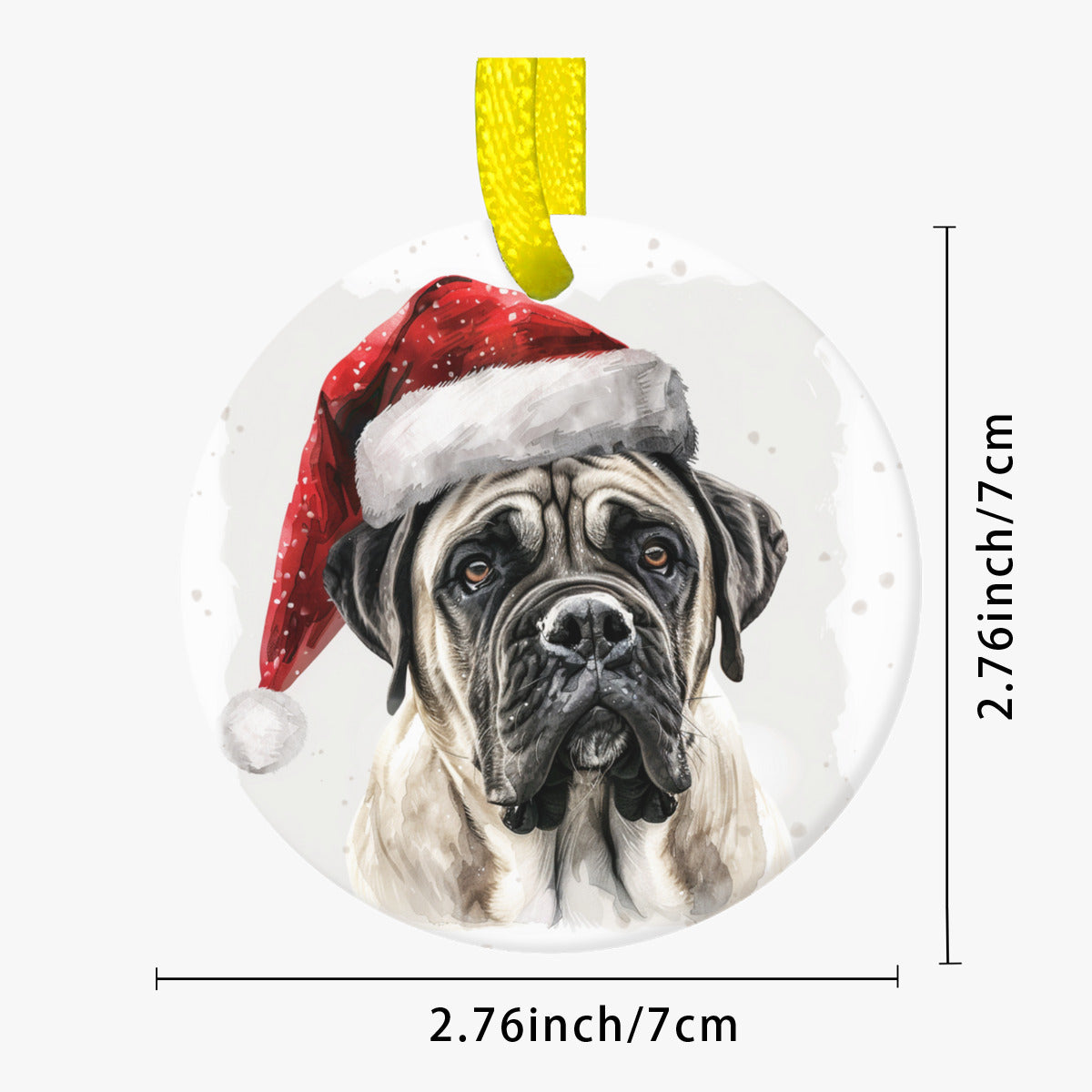 Weihnachtsbaum-Ornament aus Keramik - Mastiff