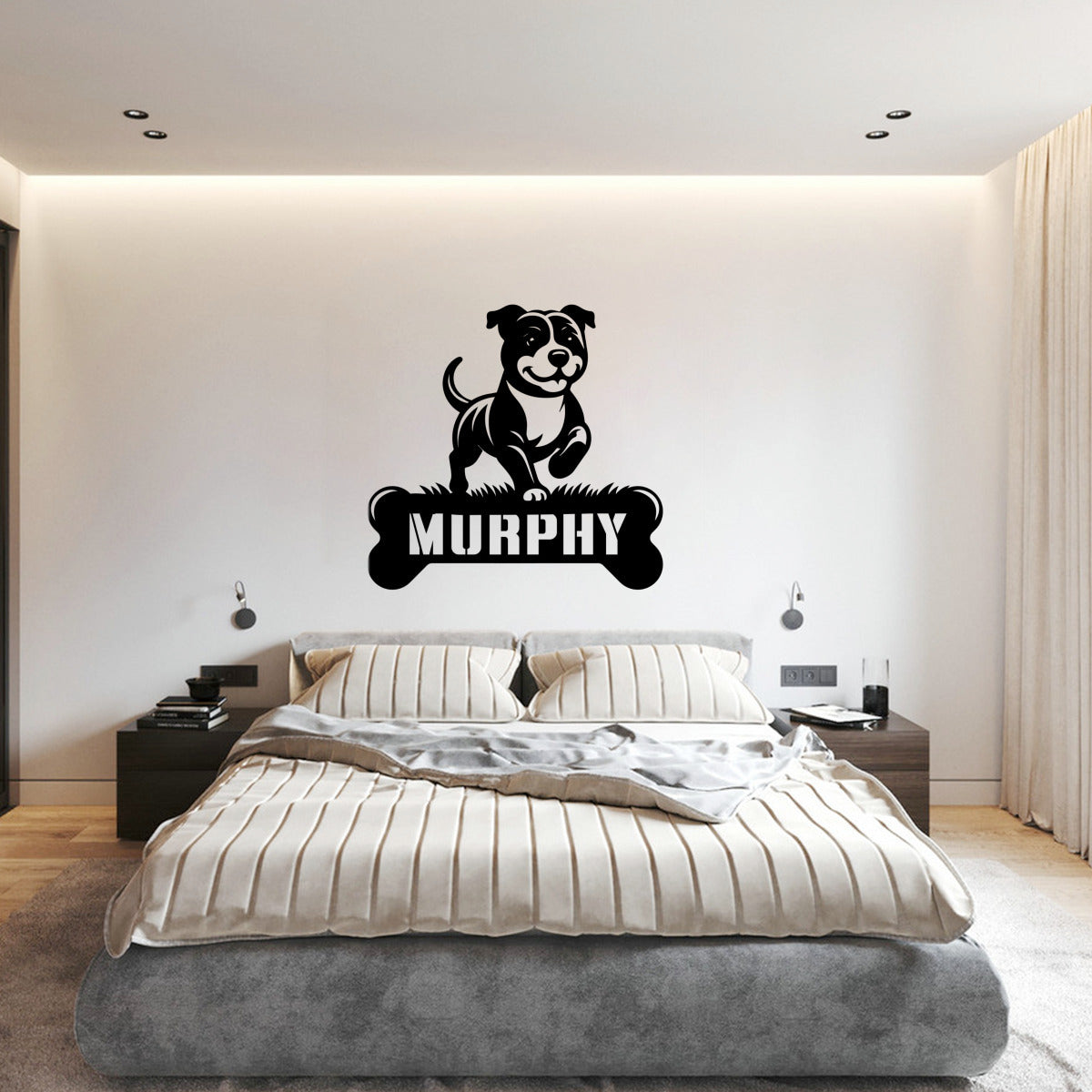 personalisiertes Metallschild mit Hundenamen - Listi Welpe