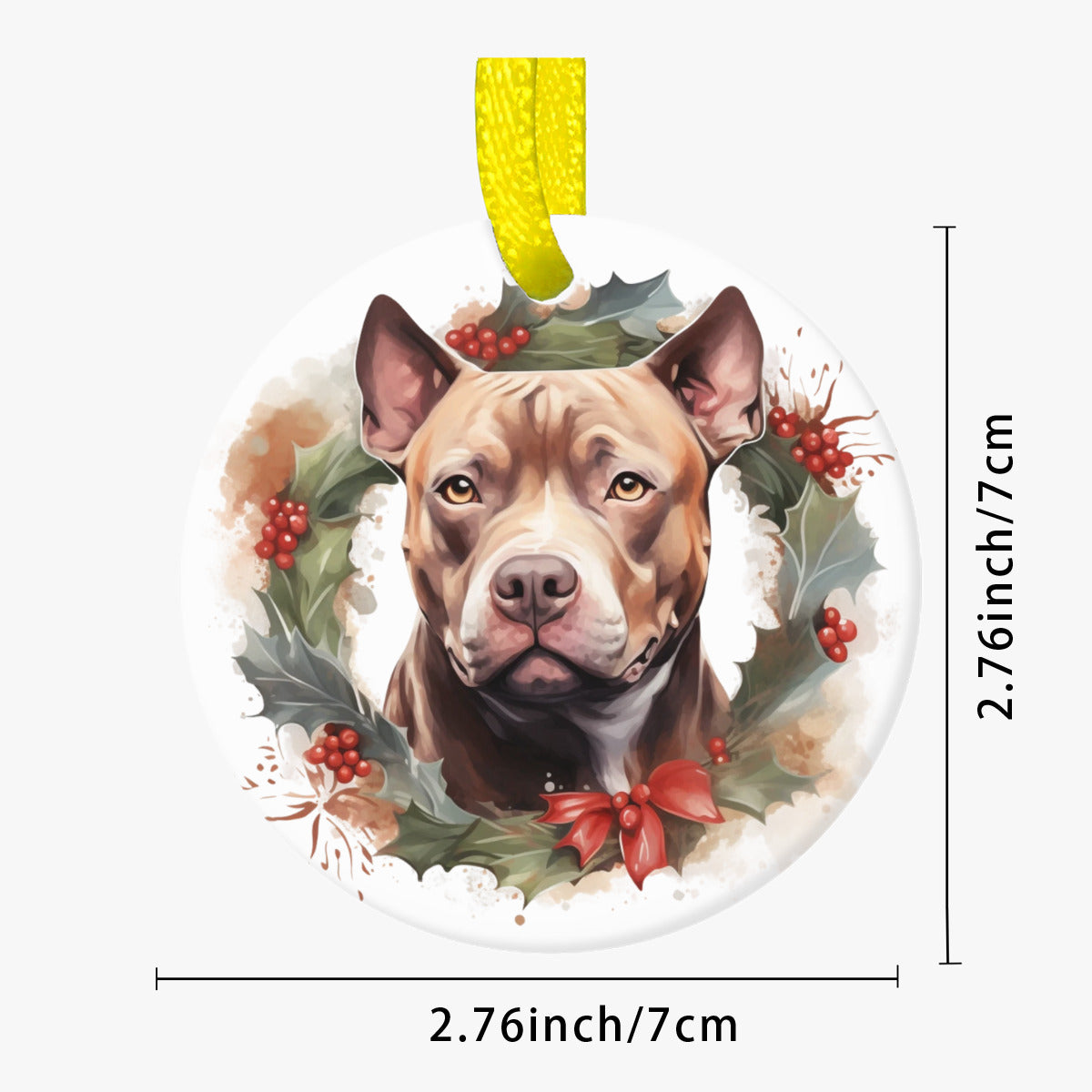 Weihnachtsbaum-Ornament aus Keramik - Pitbull 4