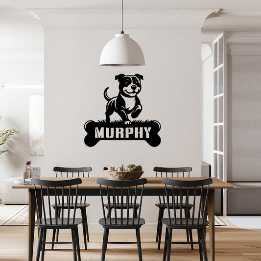 personalisiertes Metallschild mit Hundenamen - Listi Welpe