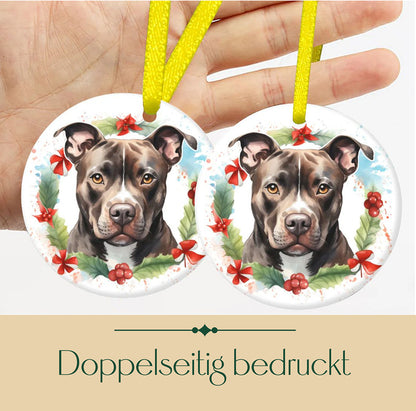 Weihnachtsbaum-Ornament aus Keramik - Pitbull 5
