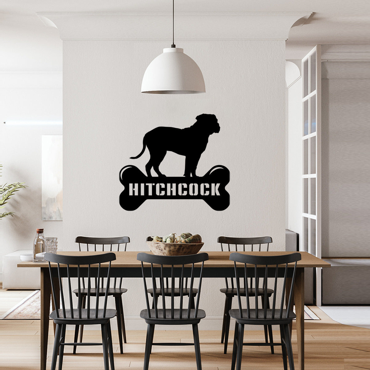 personalisiertes Metallschild mit Hundenamen - Mastiff