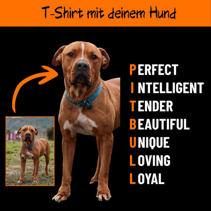 Spelling Pitbull - personalisiertes T-Shirt mit deinem Hund