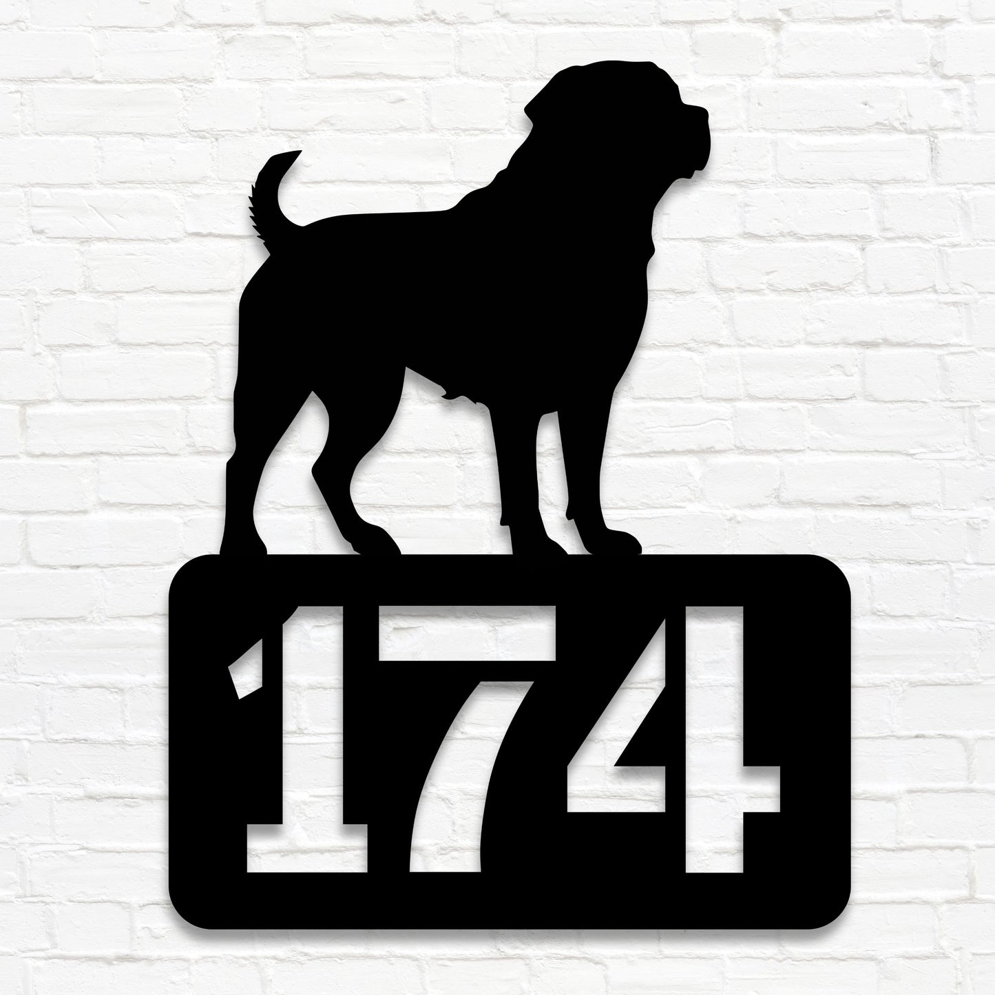 Rottweiler - individuelles Hausnummernschild