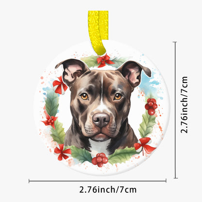 Weihnachtsbaum-Ornament aus Keramik - Pitbull 5