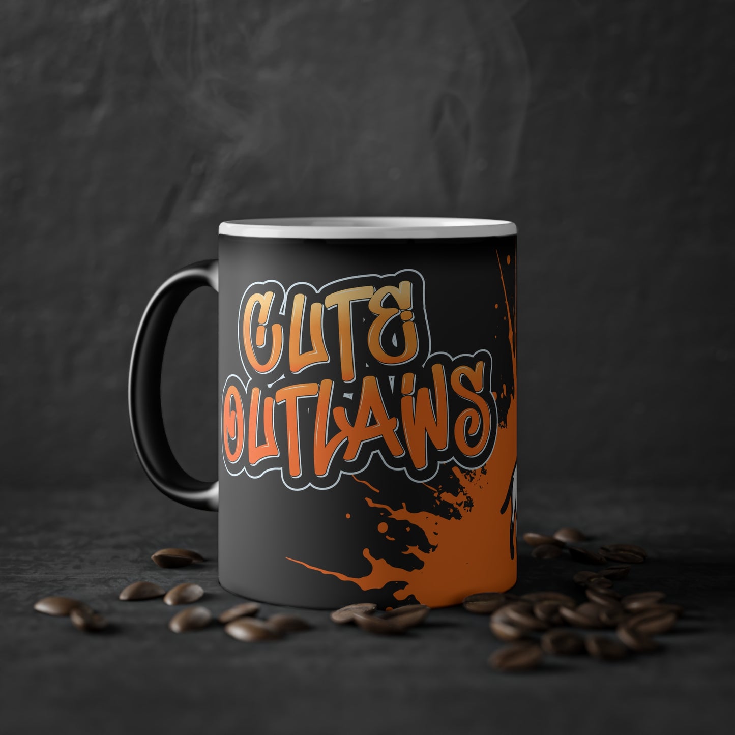 Magic Coffee Mug - Cute Outlaws Maskottchen erscheint