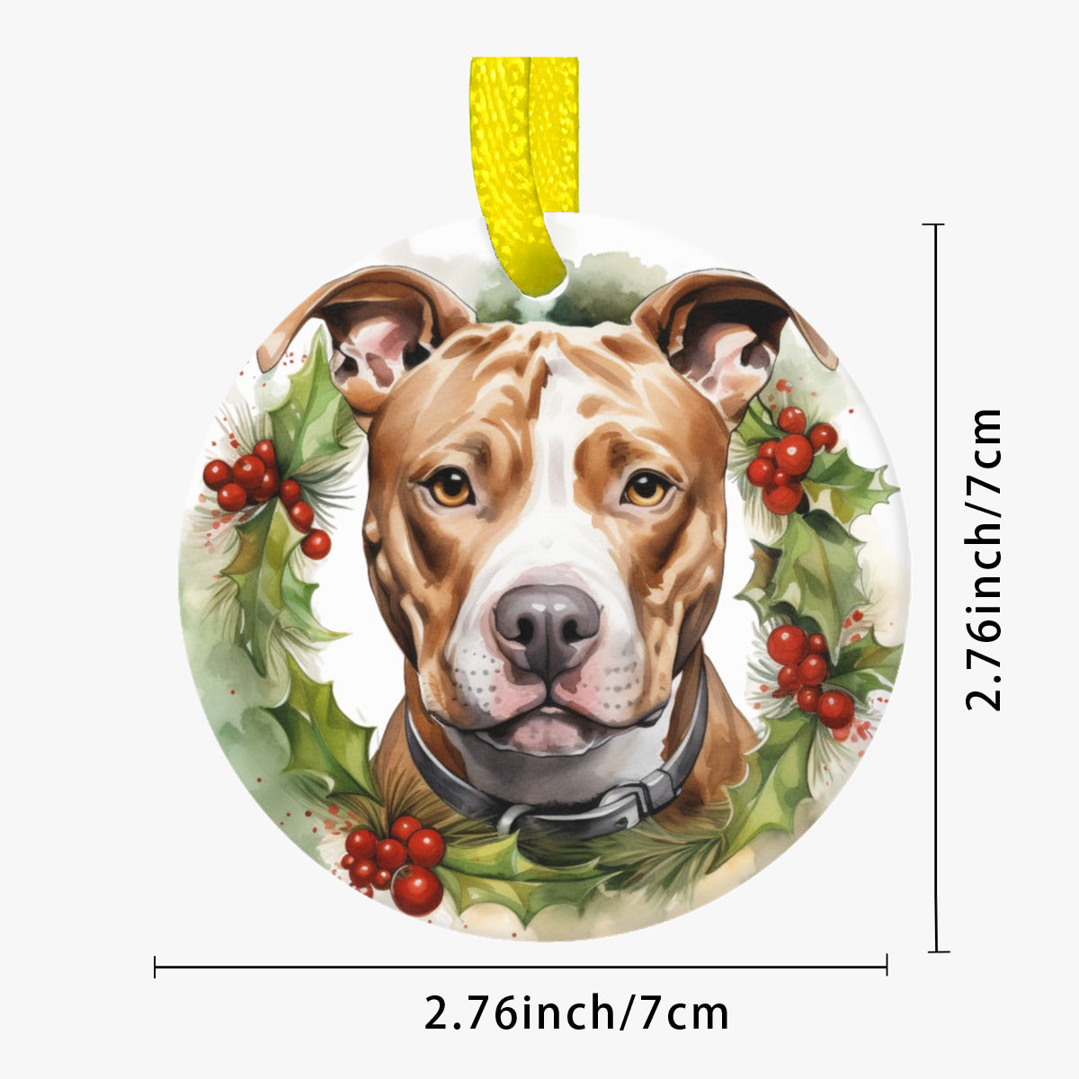 Weihnachtsbaum-Ornament aus Keramik - Pitbull 3