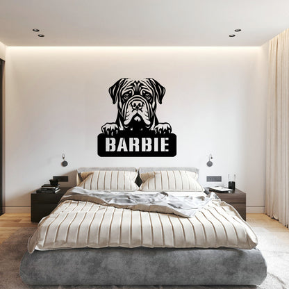 personalisiertes Metallschild mit Hundenamen - Mastiff