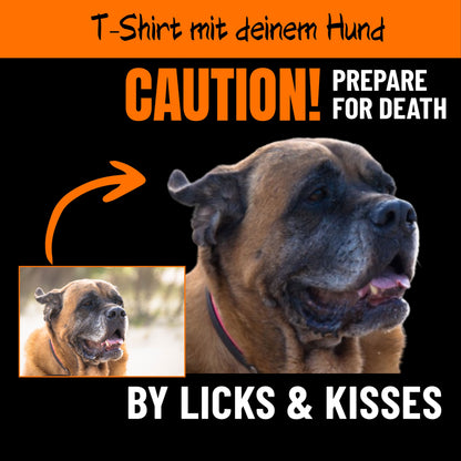 Caution! - personalisiertes T-Shirt mit deinem Hund