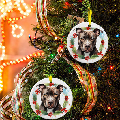 Weihnachtsbaum-Ornament aus Keramik - Pitbull 5