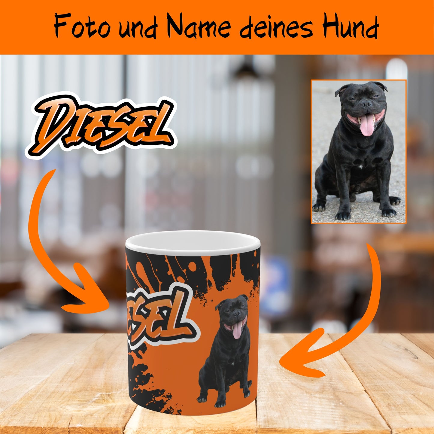 Magic Coffee Mug - personalisierbar mit Foto und Namen