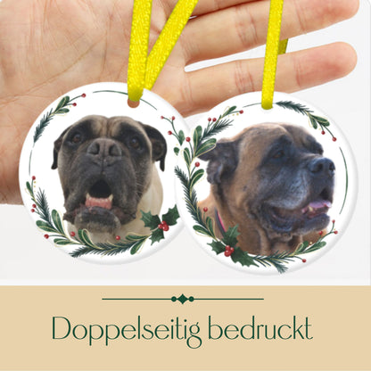 Personalisierter Anhänger für den Weihnachtsbaum - doppelseitig bedruckt