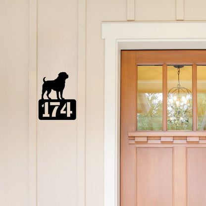 Rottweiler - individuelles Hausnummernschild