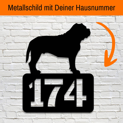 XXL Bully  - personalisiertes Hausnummernschild