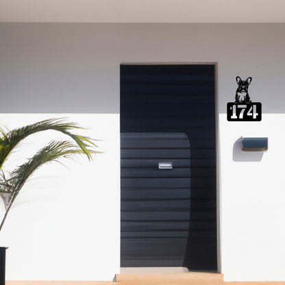Individuelles Metallschild mit Hausnummer Fropswelpen