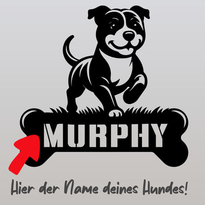 personalisiertes Metallschild mit Hundenamen - Listi Welpe