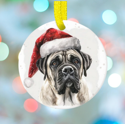 Weihnachtsbaum-Ornament aus Keramik - Mastiff