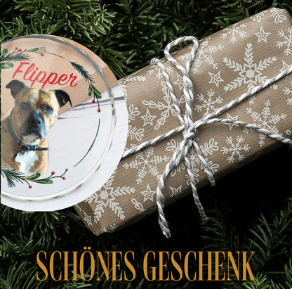 Dein Hund am Weihnachtsbaum - personalisierter Baumschmuck
