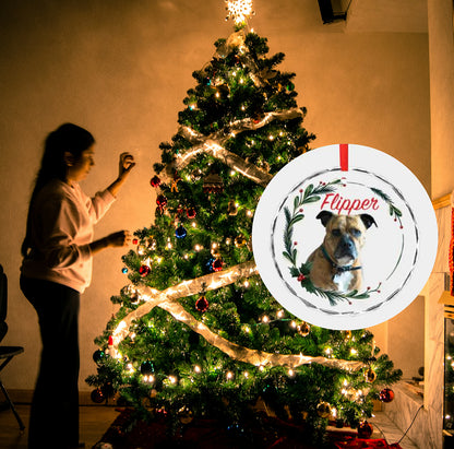 Dein Hund am Weihnachtsbaum - personalisierter Baumschmuck