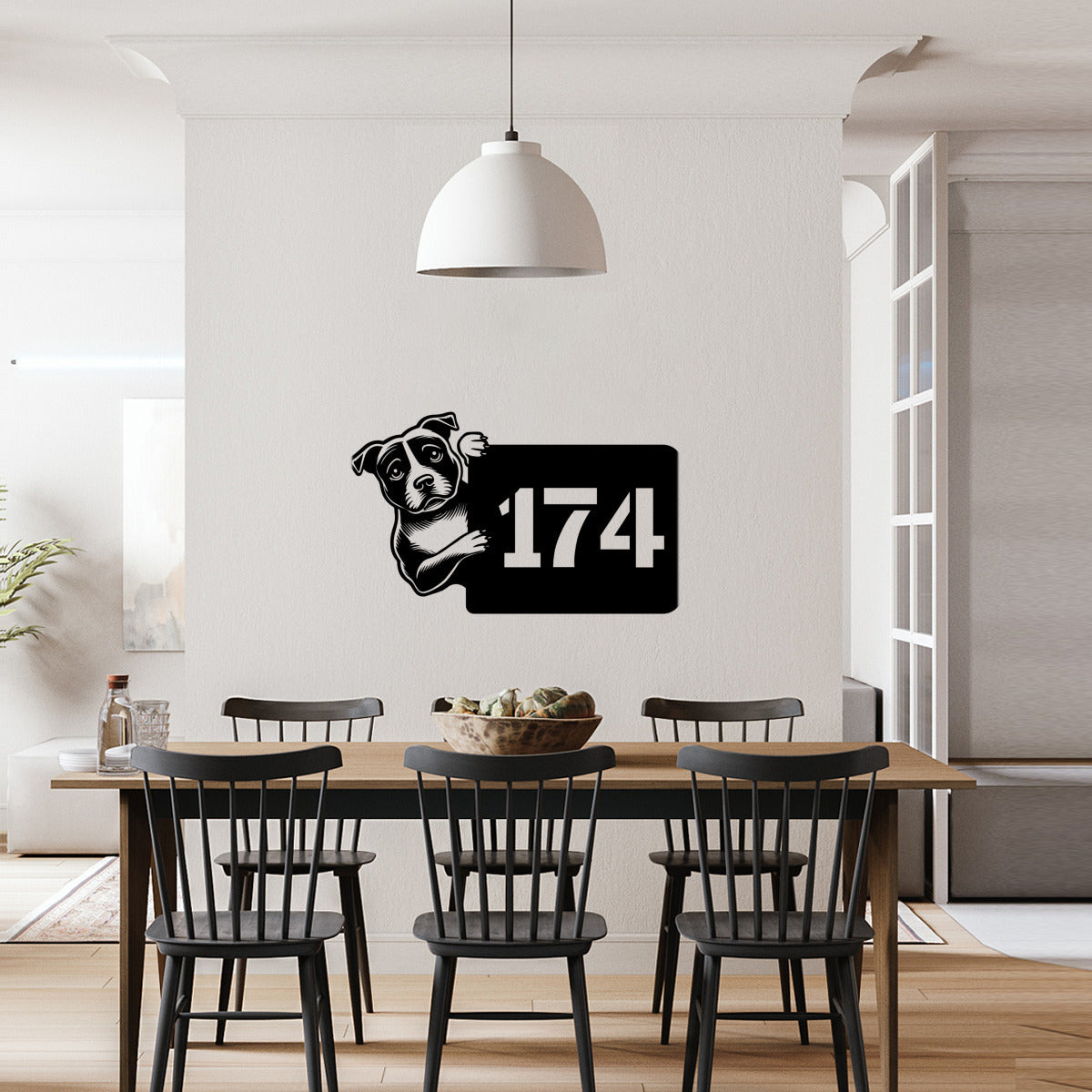 Staffordshire Bullterrier - individuelle Hausnummer