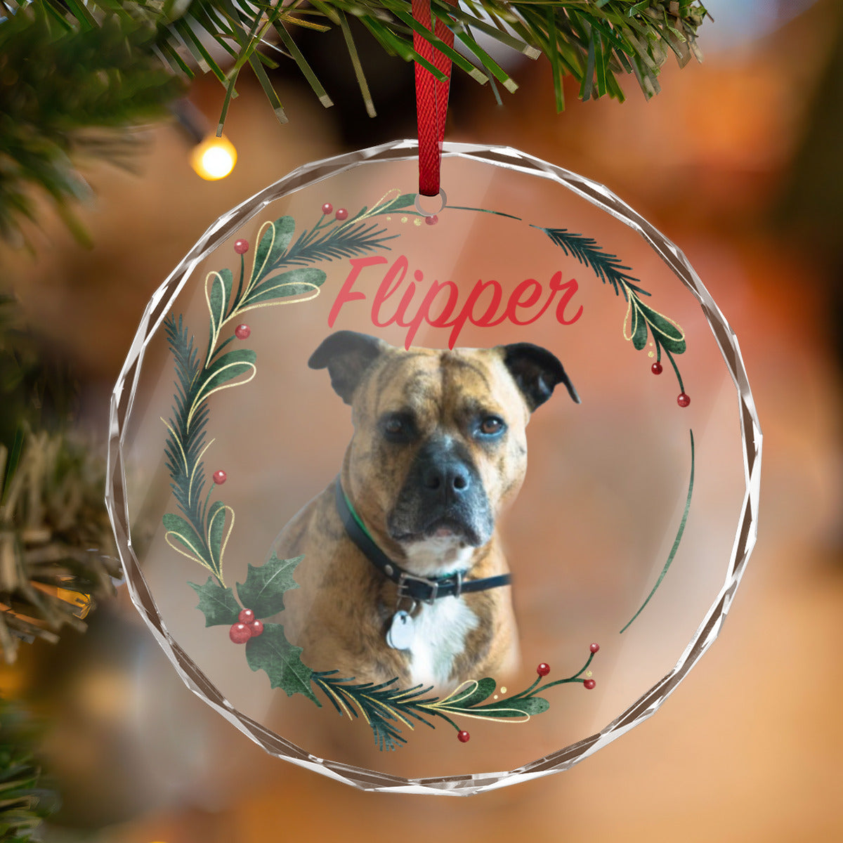 Dein Hund am Weihnachtsbaum - personalisierter Baumschmuck