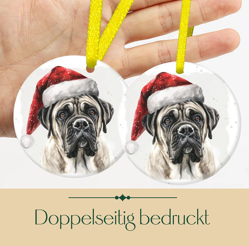 Weihnachtsbaum-Ornament aus Keramik - Mastiff