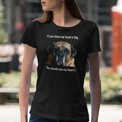 If you think my head is big... - personalisiertes T-Shirt mit deinem Hund