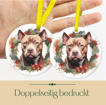 Weihnachtsbaum-Ornament aus Keramik - Pitbull 4
