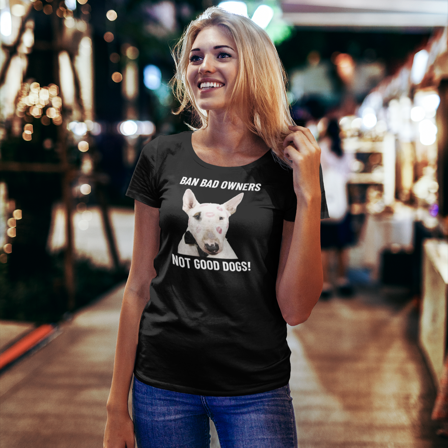 Ban Bad Owners - not good dogs!  - personalisiertes T-Shirt mit deinem Hund
